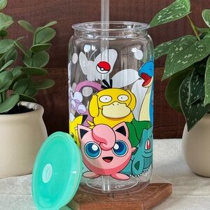 Pokémon Plastic Tumbler - Pikachu, Bulbasaur, Charmander, Squirtle, Jigglypuff